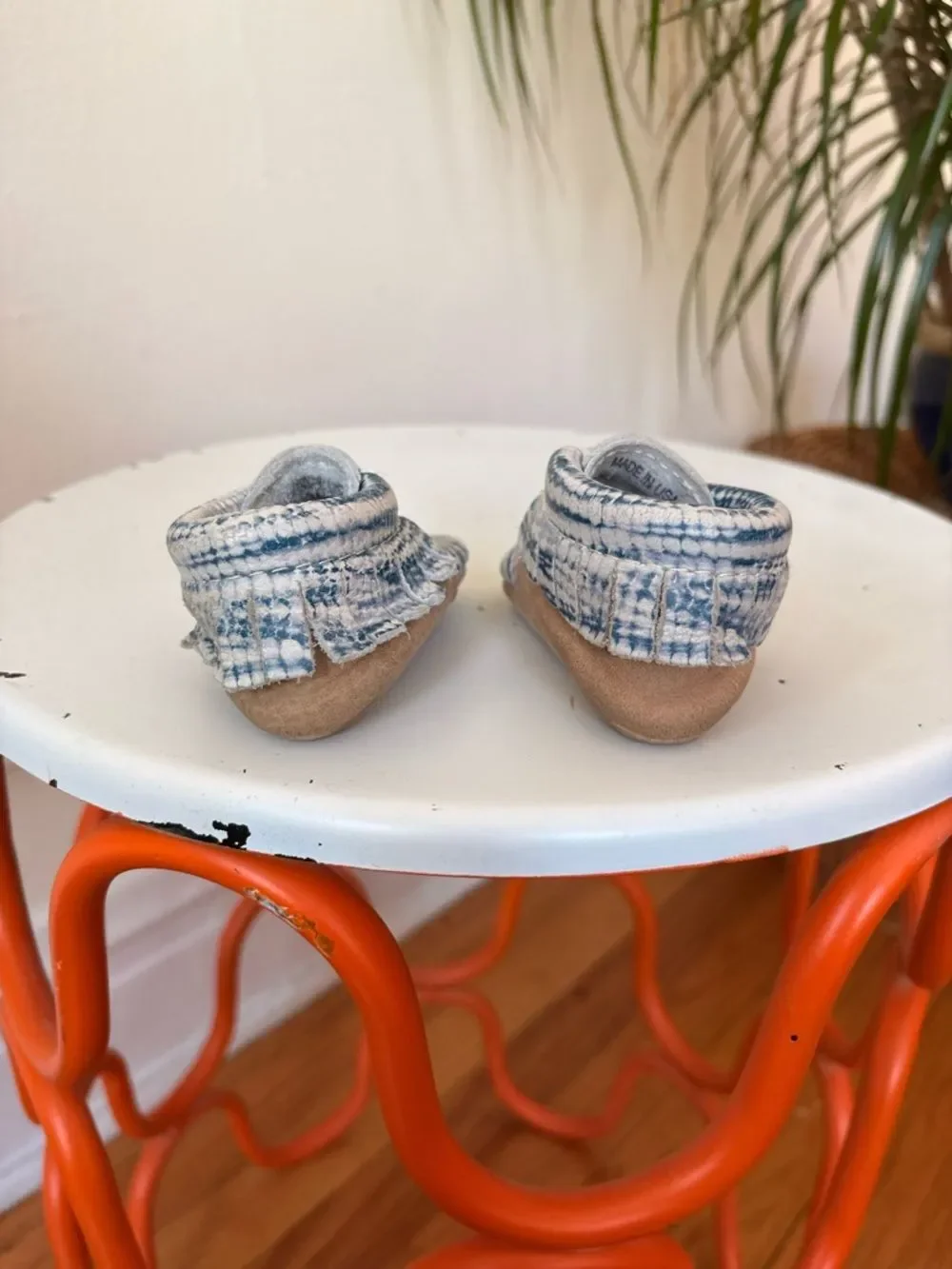 Tie-Dye Blue Baby Moccasins - Soft Slip-On Kids Shoes